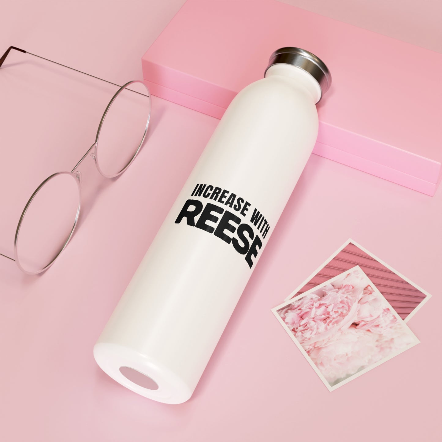 "Increase with Reese" Slim Water Bottle