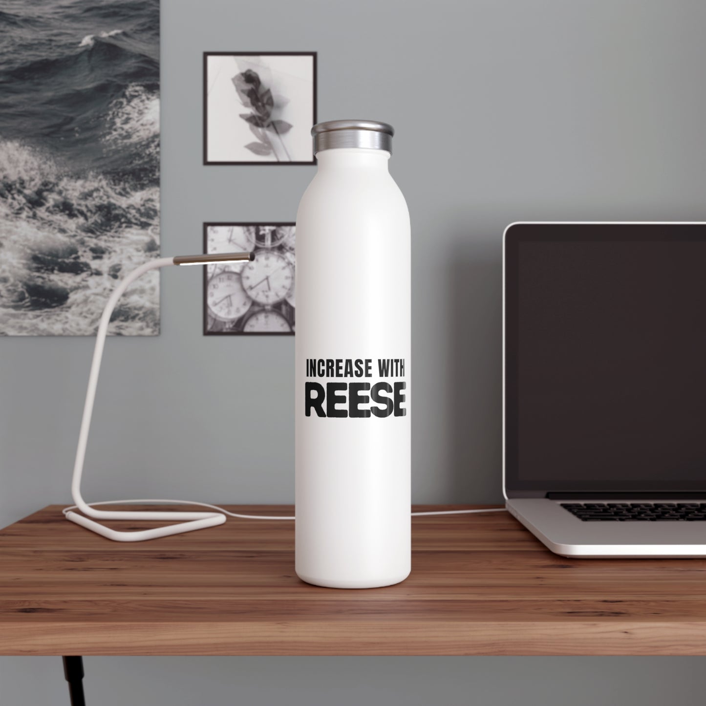 "Increase with Reese" Slim Water Bottle