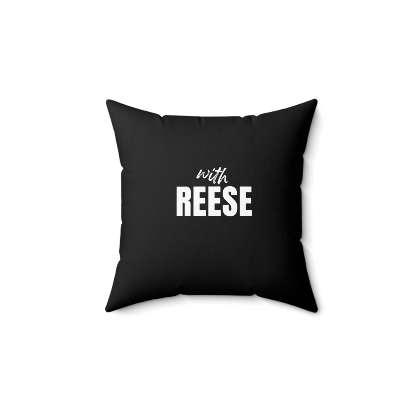 "Increase with Reese" Suede Square Pillow